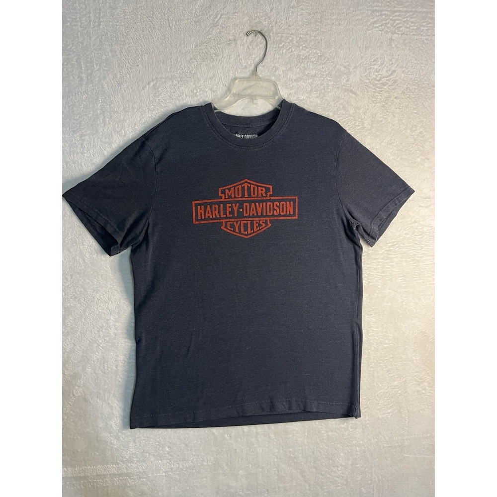 Harley Davidson T Shirt Mens Large Gray Bar‎ Shield Logo Tee